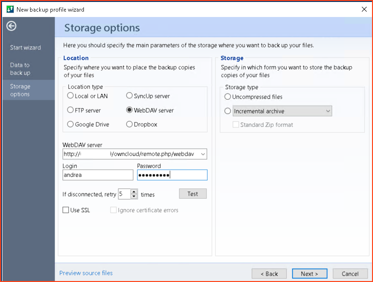 Utilizziamo OwnCloud come Server di backup