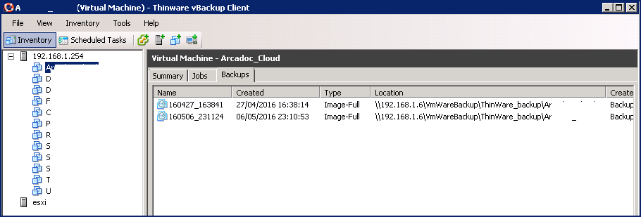 Thinware vBackup Standard Edition alternativa gnetto